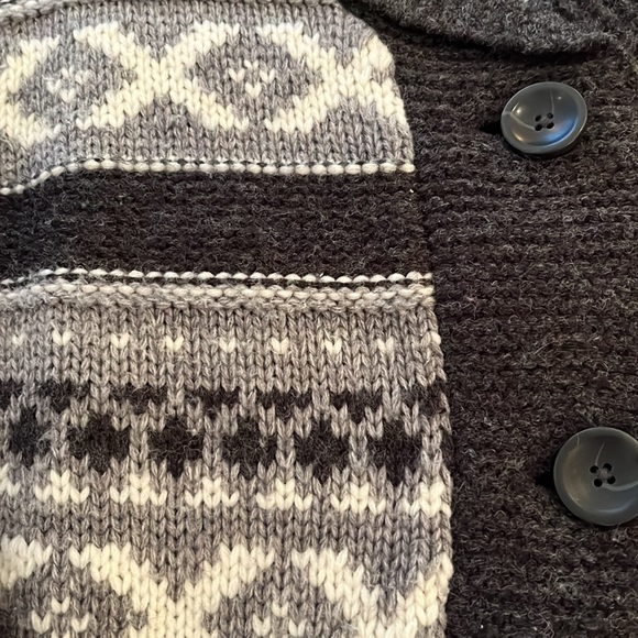 Sansara Sweater size Small Wool Blend Button Down 3/4 length shawl Collar Size S - Picture 9 of 9